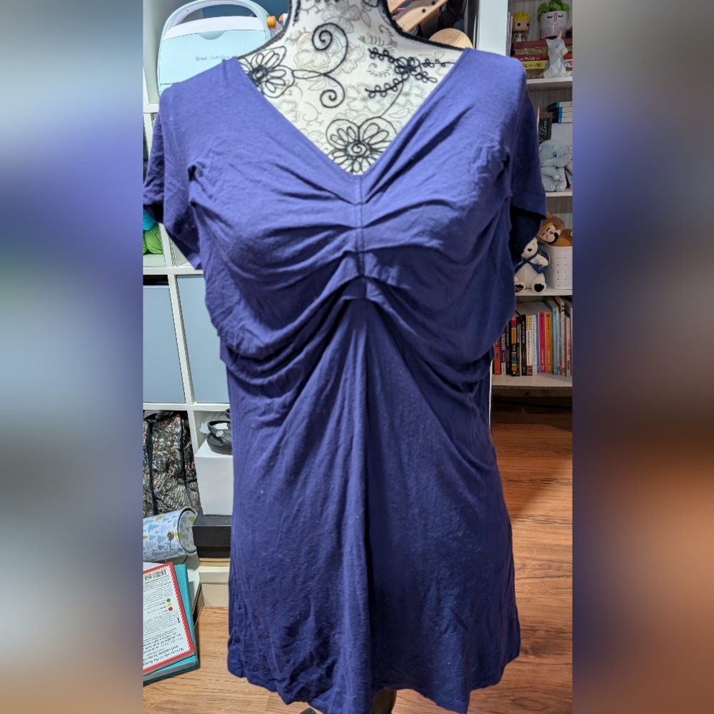 Joe Fresh Blue V-Neck Top